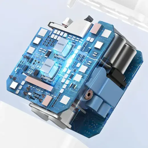 Dudao A4EU USB-A 2.1A wall charger - white + USB-A - micro USB cable Photo