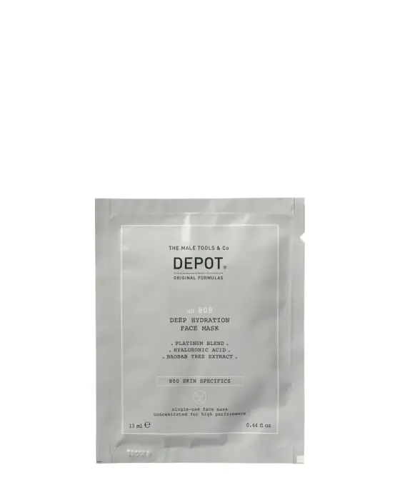 Depot, 800 Skin Specifics No. 808, Hyaluronic Acid, Deeply Hydrating/Soothing & Revitalizing, Sheet Mask, For Face, Day, 13 ml