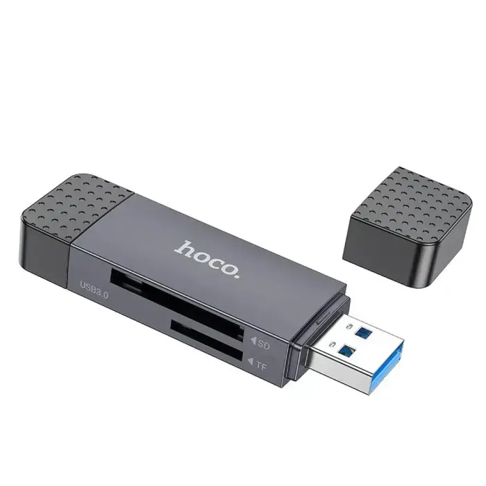 Card reader SD / TF Hoco USB A / USB C 2.0 metal gray Foto 6