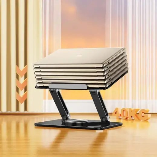 Wozinsky WRS-CPY84SB 360 Aluminum Laptop and Tablet Stand + Free Smartphone Stand - Black Photo