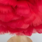 Table lamp bedside feather Art Deco red CBDPH — Foto 3