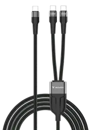 Kabelis Verbatim Sync & Charge USB-C to Dual USB-C 100W