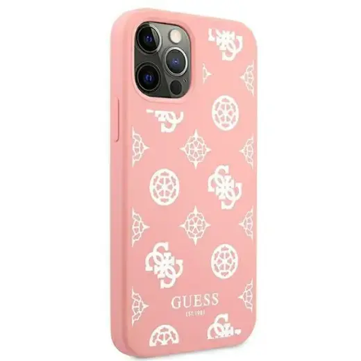 Guess GUHCP12LLSPEWPI iPhone 12 Pro Max 6,7" różowy|pink hard case Peony Collection Фото num