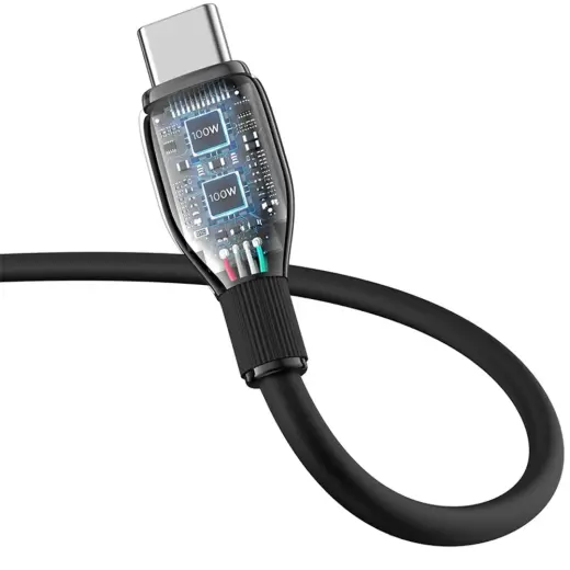Baseus Pudding Series USB-C Cable - USB-C 100W 1.2m - Black Foto 4