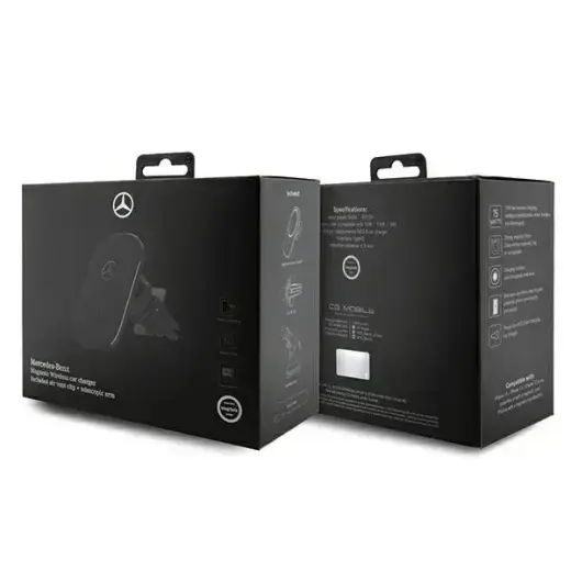 Mercedes Wireless Charger MEWCCGSLK 15W for Vent/Window Black Silver Stars MagSafe Foto 4