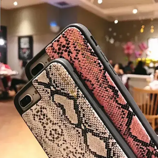 BAG - SNAKE Leather Case - IPHONE XS MAX Pink Foto 13