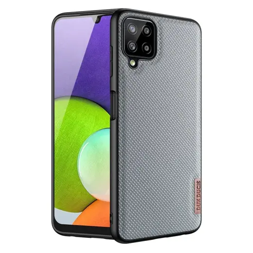 Dux Ducis Fino case covered with nylon material for Samsung Galaxy A22 4G gray Photo
