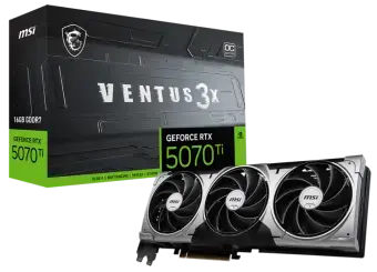 Videokarte MSI GeFroce RTX 5070 Ti Ventus OC 16G Фото num