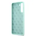 GUHCS21MLSLMGLB Guess Silicone Metal Logo Script Cover for Samsung Galaxy S21+ Light Blue Фото num