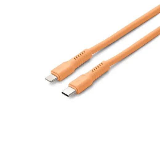 COLORUM CK12-CL-14 data transfer and charging cable | USB-C to Lightning | 12W | 1.8m | peach Photo
