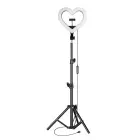 LED Ring Stream RGB lamp 10" with holder for mobile HEART + tripod JM26-10 black Foto 2