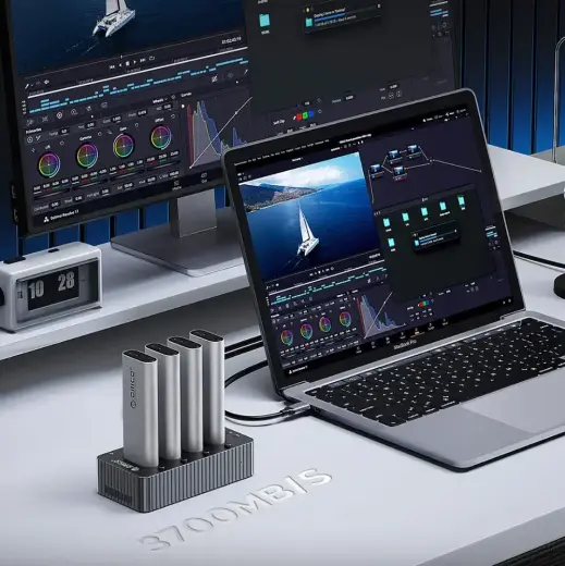 Orico IT48N-C 4-Disk Docking Station with M.2 NVME Clone Function - Gray Foto 6