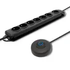 Qoltec Surge protector with Foot Quick Switch | 7 sockets | 1.5m | Black — Foto 2