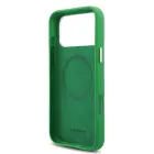 Lacoste Iconic Petit Pique Metal Logo MagSafe Case for iPhone 17 Pro Max Green Foto 5