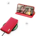 Dux Ducis Hivo Leather Flip Cover Genuine Leather Wallet For Cards And Documents Samsung Galaxy S22 + (S22 Plus) Red Photo