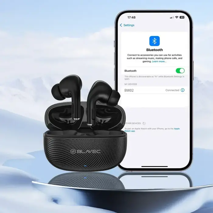 Blavec Bluetooth TWS Earphones BW-02 Carbon (BW02-B) black Foto 7
