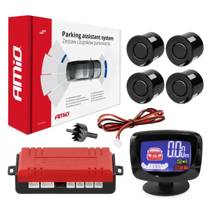 Parking assistant system LED-GRAF 4 sensor black