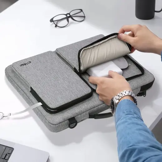 TECH-PROTECT DEFENDER BAG LAPTOP 13-14 CRAYON GREY Фото num