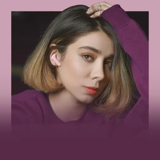 Acefast in -ear wireless headphones TWS Bluetooth pink (T6 pink lotus) Foto 15