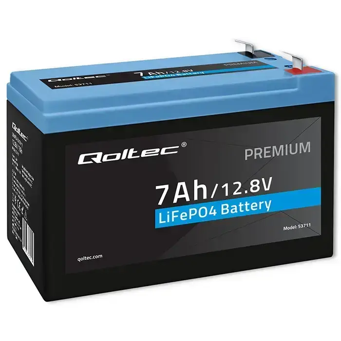 Qoltec LiFePO4 lithium iron phosphate battery | 12.8V | 7Ah | 89.6Wh | BMS