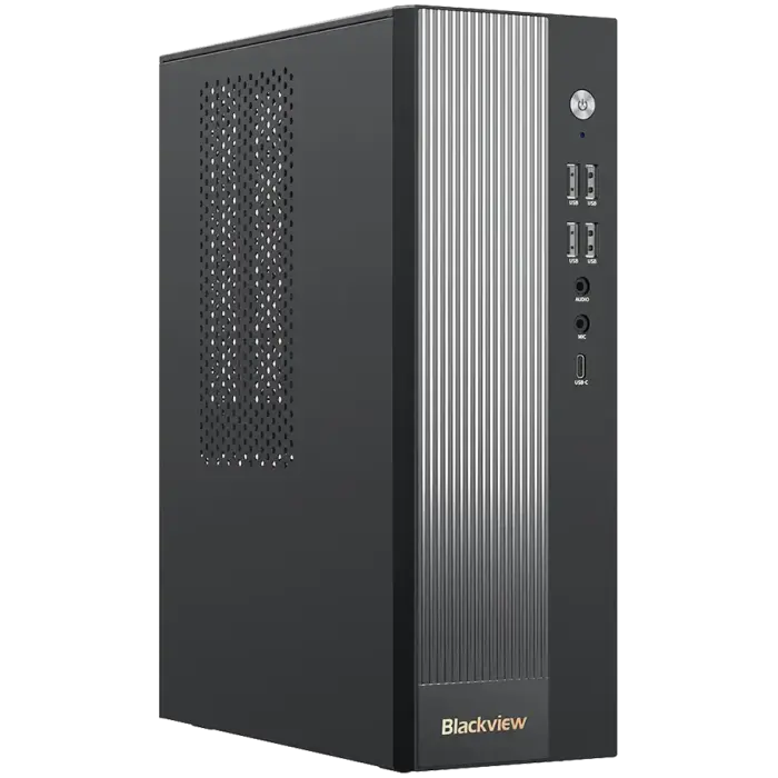 Blackview Desktop NEX60 intel Raptor lake core i5-210H up to 4,8HGz 16/512 WiFi 6 BT 5.2 1xTypeC LAN RJ45 USB 3.0x2 USB 2.0x6 VGAx1 DP1.4x1 HDMI2.0x1 3.5mmx2 Windows 11Pro Black