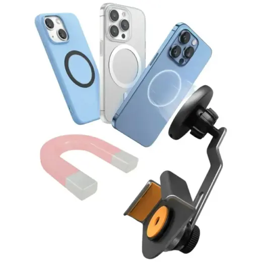 Magnetic mount 4smarts Screen Mount Qi2 Monitor Mount for smartphone grey Photo