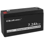 Qoltec AGM battery | 6V | 7.2 Ah | Maintenance-free | Efficient| LongLife | for toys, vehicles Foto 1