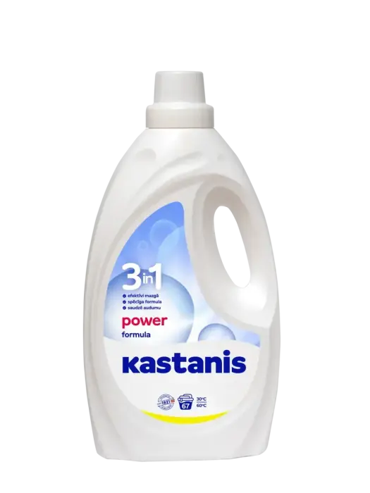 Veļas mazgāšanas līdzeklis KASTANIS 3in1 Power formula, 2.7l