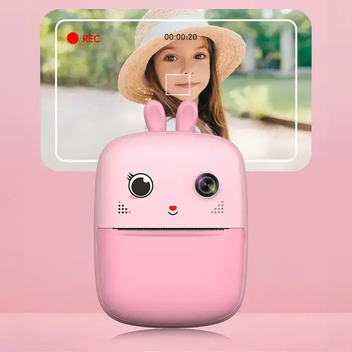 Mini Thermal Printer for Kids with Camera and Camcorder - Pink Foto 17
