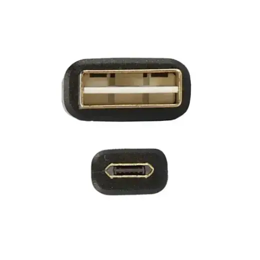 Cable - USB to Micro USB - reversible 1 Meter BLACK Foto 2