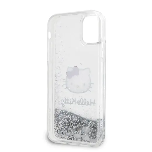 Hello Kitty Liquid Glitter Electroplating Head Logo Case for iPhone 11 Transparent Фото num