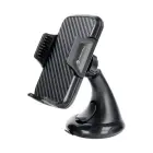 Car phone holder Forcell F-Grip Carbon HT1 windshield / dashboard black Photo