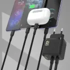 Dudao A28PCEU PD 45W GaN 2xUSB-C Wall Charger with USB-C Cable - Black Foto 5