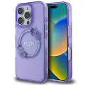 Guess GUHMP16LHFWFCU iPhone 16 Pro 6.3" purpurowy|purple hardcase IML Flowers Wreath MagSafe Фото num