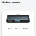 USAMS Adapter HUB USB 3.0|USB-C|Micro SD szary|grey SJ491HUB01 (US-SJ491) Фото num