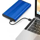 Qoltec Aluminium External Hard Drive Case HDD SSD 2.5'' SATA3 | USB 3.0 | Blue Photo