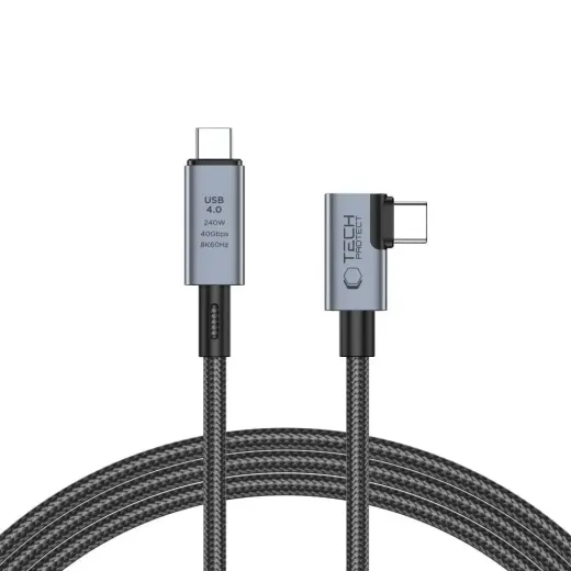 Tech-Protect UltraBoost Max провод для передачи данных и зарядки | USB-C на USB-C | 240W | 1.5m | серый Фото num