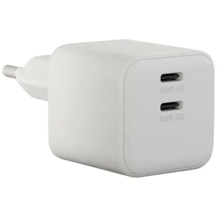 Wall charger Zens 45W 2xUSB-C    white