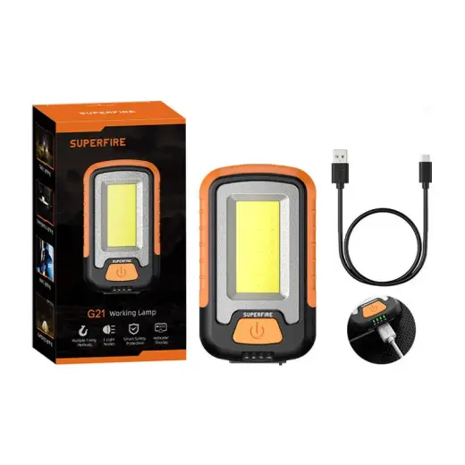 Workshop Flashlight Superfire G21, 650lm, USB Photo