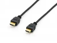 Equip HDMI-Kabel Ethernet Cat6A RJ45  geschirmt 10m grau Polybeutel