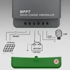 Qoltec Solar Charge Controller MPPT with Temperature Sensor 50A | 12V / 24V | LCD | Bluetooth | APP | GEL | LiFePO4 — Foto 4