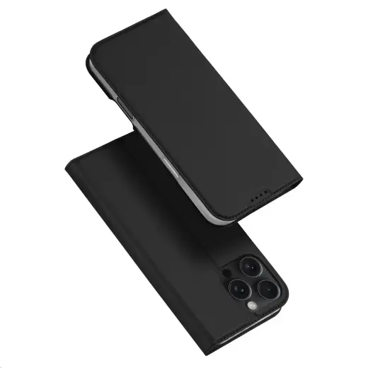 Dux Ducis Skin Pro iPhone 16 Pro Max Case with Flip and Card Slot - Black Foto 2