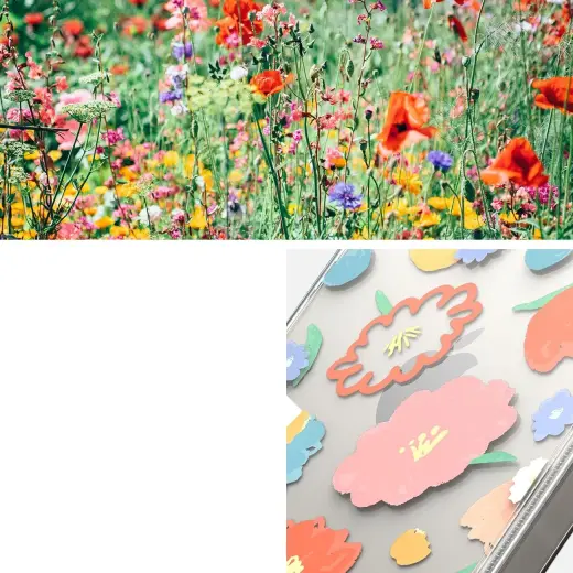 Ringke Fusion Design Armored Sleeve Cover with Gel Frame for iPhone 14 Plus transparent (Floral) (FD637E31) Photo