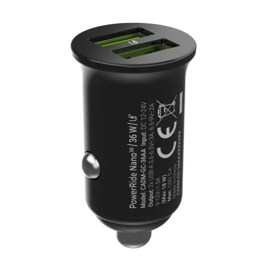 Green Cell Autoladegerät 36W GC PowerRide Nano36 mit 2x USB-A Ultra Charge Schnellladung Foto 2