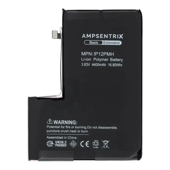  AmpSentrix Basic battery for iPhone 12 Pro Max (high capacity 4400 mAh) Фото num