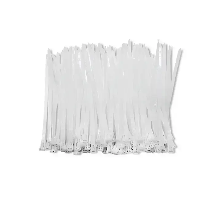 Qoltec Reusable Self-locking cable tie | 4.8*200 mm | Nylon UV | White Foto 11