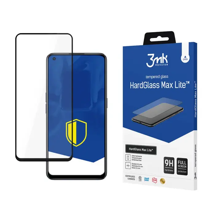 Realme 9 Pro Black - 3mk HardGlass Max Lite™ screen protector Фото num