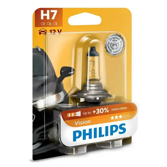 Philips H7 Vision Car Bulb 1pc 12V 55W 12972PRB1 Foto 2