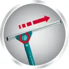 LEIFHEIT Logu birste ar teleskopisku kātu 100–155cm Classic Window Cleaner Foto 6