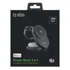 SBS Qi2.2 25W Inductive 3-in-1 Foldable Charging Station with MFI Certificate - Black Фото num